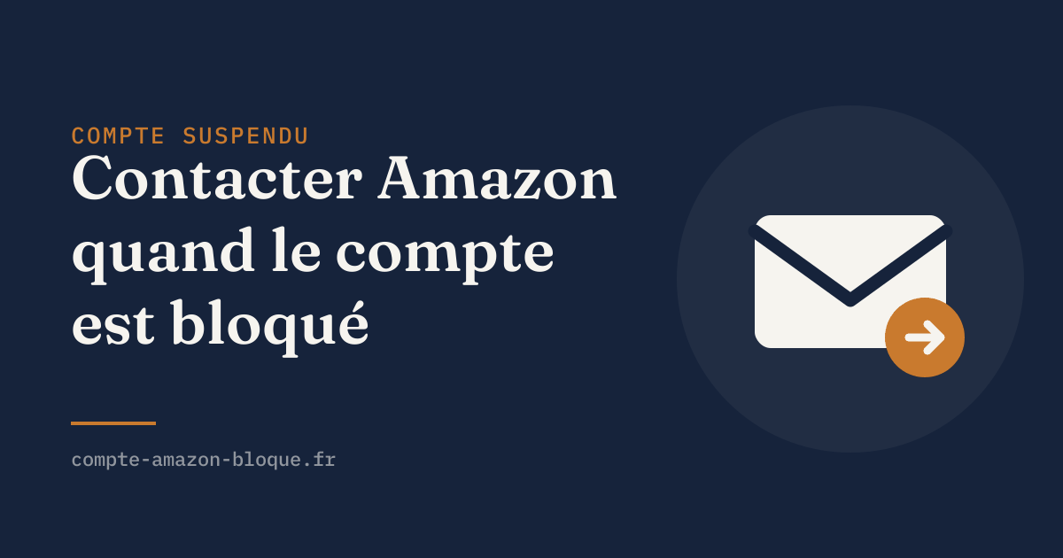 Enveloppe et flèche de redirection, illustration de l'article sur les canaux de contact Amazon